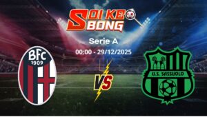 Soi kèo Bologna vs Sassuolo ngày 29/12 | Serie A
