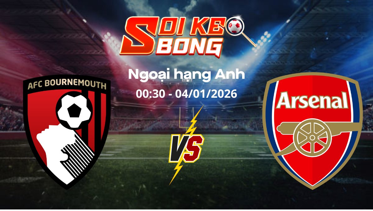 Soi kèo Bournemouth vs Arsenal