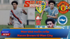Man Utd muốn cướp Kasen Brown từ Man City